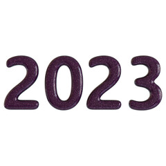 Number 2023 new year 3d render