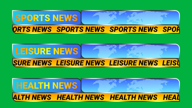 different News catagory lines with text space.