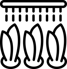 Water plant control icon outline vector. Farm digital. Sensor monitoring