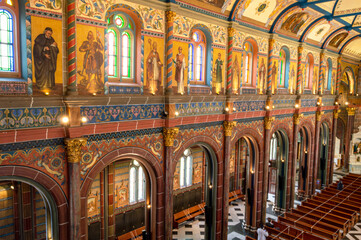 Obraz premium Interior of the Sanctuary of St. Joseph. City of Belo Horizonte. Minas Gerais state. Brazil. Santuário de São José