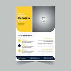 Digital marketing agency modern business flyer design template