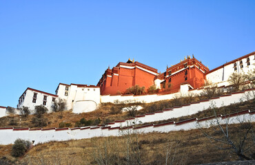    landmark of the famous Potala Palace in Lhasa, Tibet