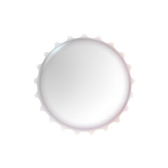 White Realistic Cap from a beer or soda Bottle, isolated. png.