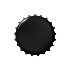 Realistic black Cap from a Beer Bottle isolated. Oktoberfest icon, simple template. png.