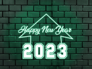 Obraz na płótnie Canvas Wishing happy new year, new year greetings and 2023 background