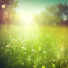 Obraz premium wiese, hintergrund, sommer, frühling, grass