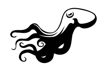 The octopus. Hand drawing. Octopus Tentacles