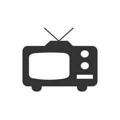 TV icon. Vintage tv vector ilustration.