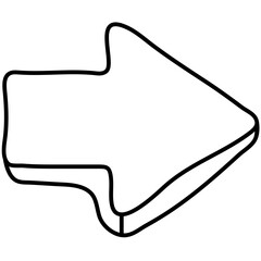 Fototapeta premium right arrow line icon