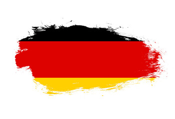 Flag of germany on white stroke brush background