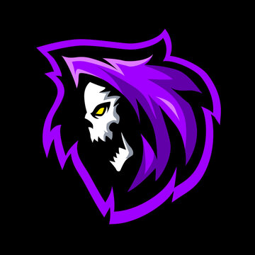 reaper head side mascot logo for gaming
