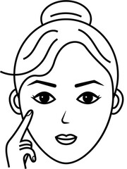 Face with injection lineal icon