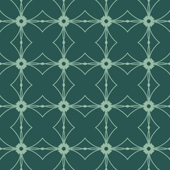 Monochrome seamless pattern with ethnic geometric ornament.