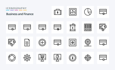 25 Finance Line icon pack