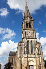 Fototapeta na wymiar Tiffauges. Eglise Notre-Dame de l'Assomption, Vendée, Pays de la Loire