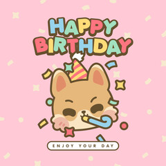 HAPPY BIRTHDAY CUTE KAWAII ANIMALS