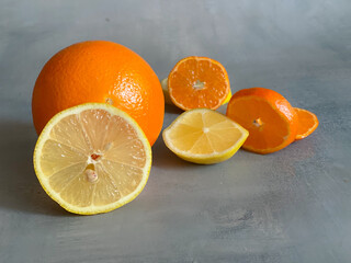 orange and lemon
