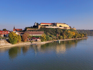Fototapeta na wymiar Petrovaradin Fortress in colorful autumn colors