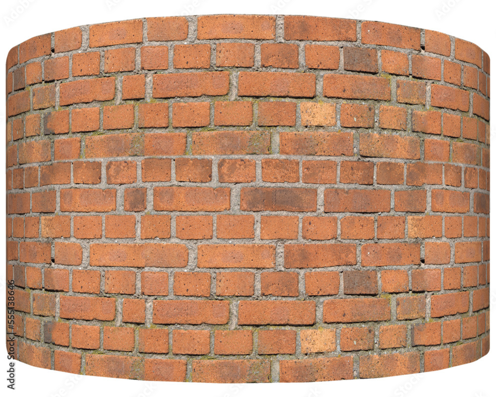 Sticker round brick pillar transparent PNG