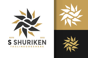 Letter S Shuriken Logo Design Vector Illustration Template
