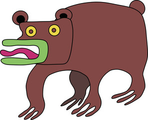 vector abstract cute bear isolate 