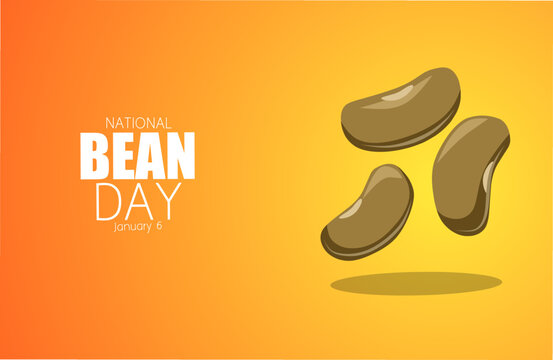 National bean day january 6 vector illustration, holiday concept, suitable for web banner poster or card