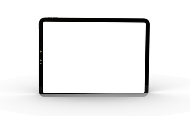 Realistic horizontal black tablet pc pad computer mockups © vege