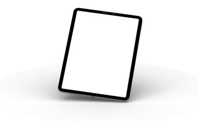Realistic horizontal black tablet pc pad computer mockups © vege