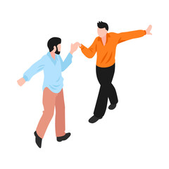 Dancing Gay Couple Composition