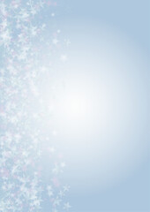 Fototapeta premium Vector Magical Glowing Background with Silver and Purple Falling Stars on Grey. Sparkle Star Sky Cover and Card Design. Glittery Confetti Frame. Christmas and New Year Poster. Cosmic Bokeh Light.