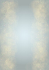 Vector Summer Sun Shine Background with Bokeh Blurred Glowing Gold Circles on Blue Sky.  Blured Sunlight Background. Magic Summertime Print. Calm Defocused Light Design for Posters, Covers, Cards..