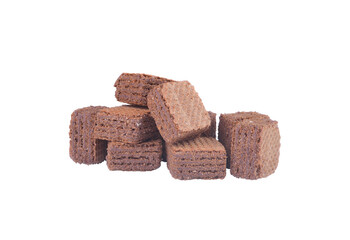 Wafers with chocolate isolated on  transparent png