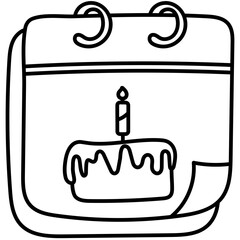 Fototapeta premium CALANDAR line icon