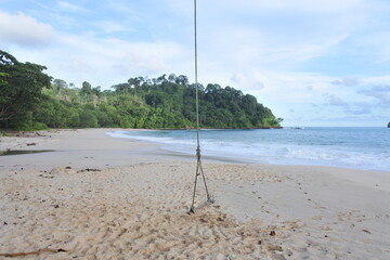 fishing on the beach