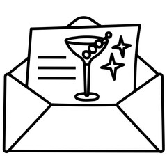 PARTY CARD line icon