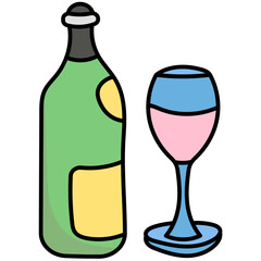 CHAMPAGNEGLASS filled outline icon