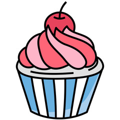 CUPCAKE filled outline icon