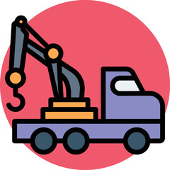 Construction machine Vector Icon
