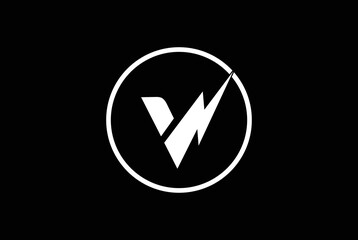 V in circle logotype design, Marketing logo