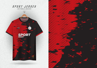 Background Mock up for sport jersey football running racing, red and black pattern