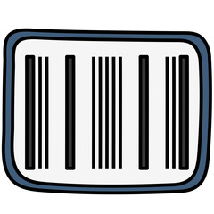 BAR CODE filled outline icon