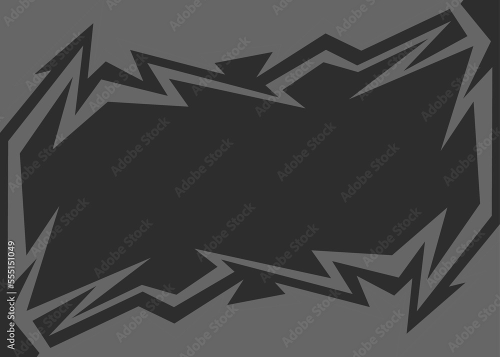 Poster simple framed background with spike lines pattern and with some copy space area