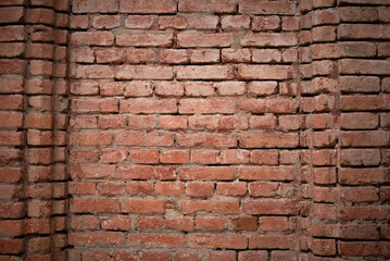 Red brick wall texture background