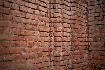 Red brick wall texture background