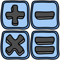 Fototapeta premium CALCULATOR filled outline icon