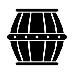 Barrel silhouette icon. Keg icon. Vector.