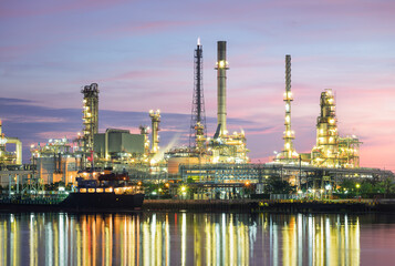 Oil gas refinery plant. May called petroleum, production or petrochemical plant. Industrial factory...