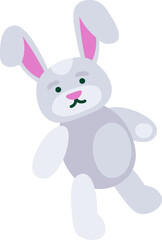 Toy rabbit flat icon Grabber machine Entertainment for children