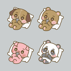CUTE KAWAII ANIMALS PILLOW CHAT CELLPHONE