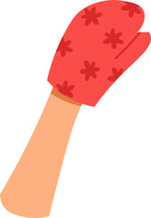 Oven mitts flat icon Kitchen insulated glove